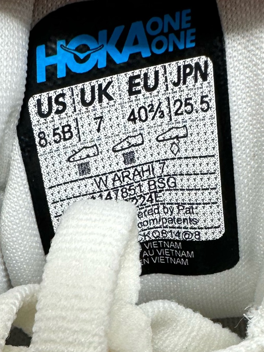 Hoka White Athletic Running Shoes - Picture 9 of 9
